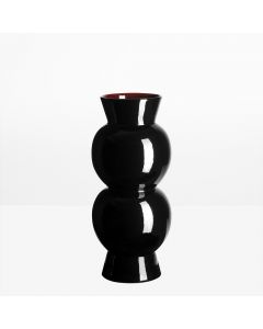 - VASE BULLE NOIR BRILLANT -