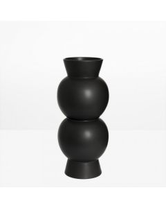 - VASE BULLE NOIR - 